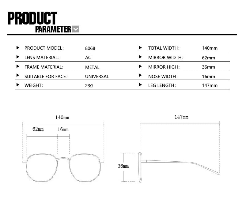 Vintage Rhombus Rimless Sunglasses — Luxury Metal Frame